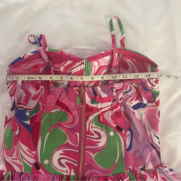 Bohemian pink multi ruffle high low maxi dress - Picture 9 of 14